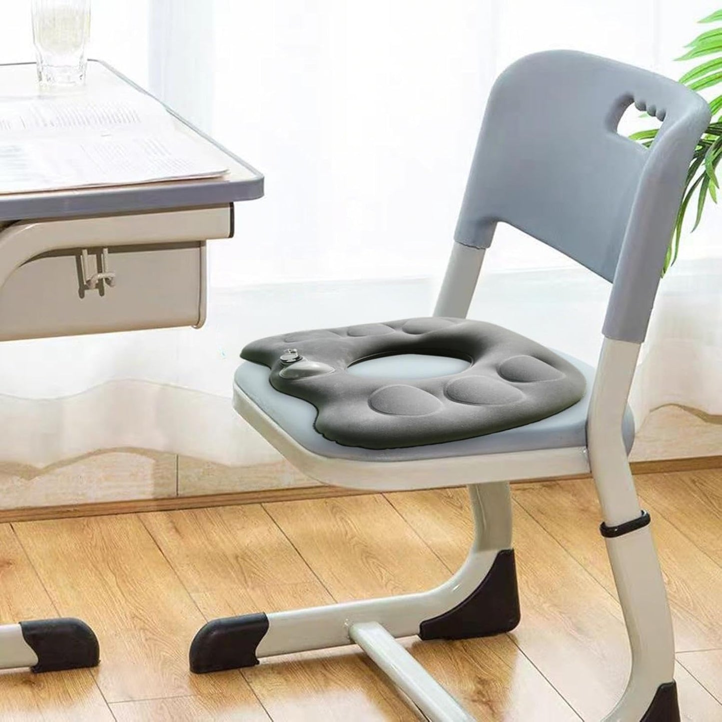 1 Piece Donut Seat Cushion Anti-Slip for Office Chair Car Grey Comfort Support Pillow V1258-DP02-BOL-541