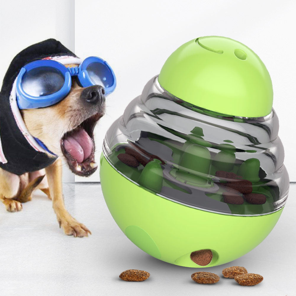 Green Interactive Dog Snack Ball Chew Toy Food Dispenser for Dogs V1258-DP02-BOL-544