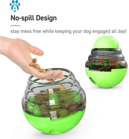 Green Interactive Dog Snack Ball Chew Toy Food Dispenser for Dogs V1258-DP02-BOL-544