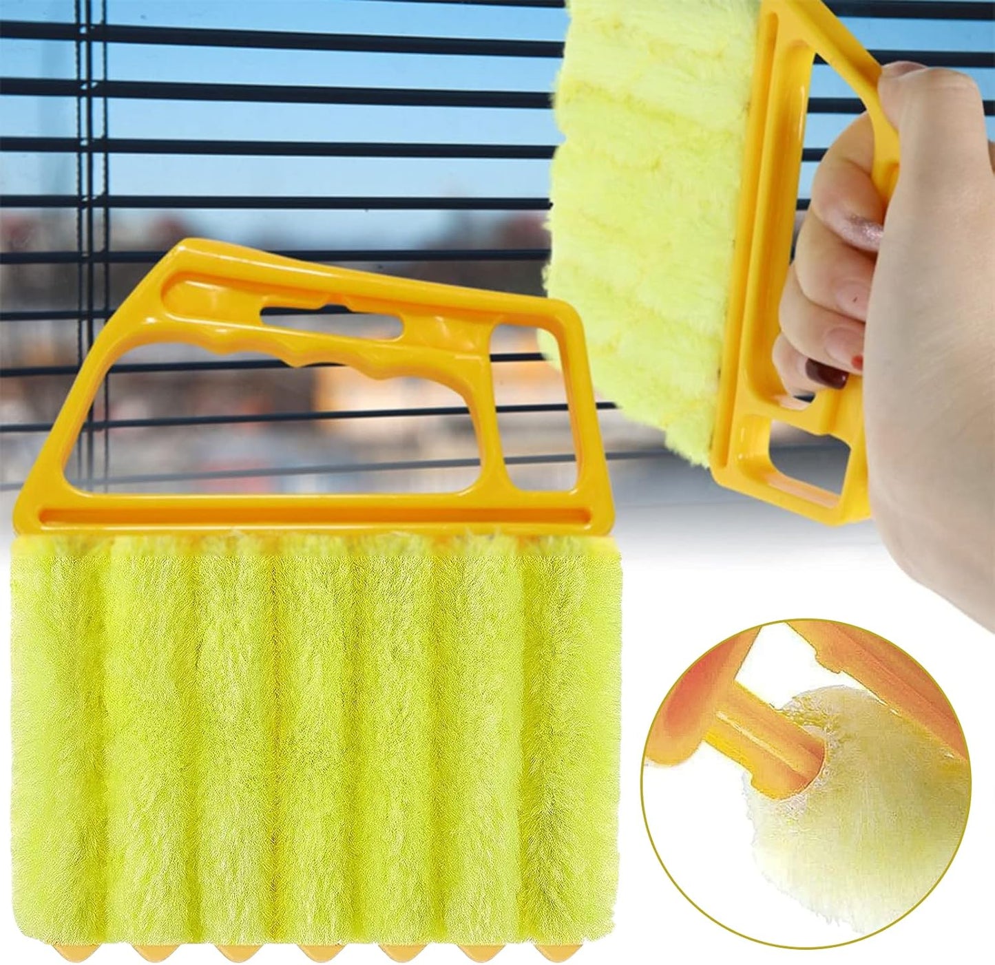4 Pack Lamella Cleaner Dust-Free Yellow and Orange Blades Cleaning Tool V1258-DP02-BOL-548