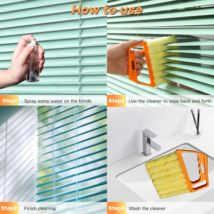 4 Pack Lamella Cleaner Dust-Free Yellow and Orange Blades Cleaning Tool V1258-DP02-BOL-548