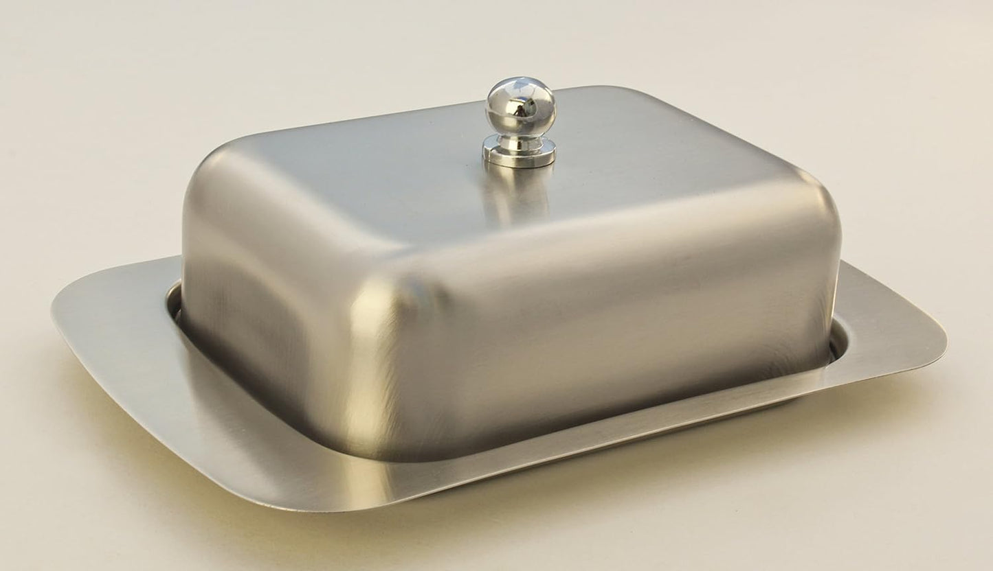 Stainless Steel Butter Dish with Lid 18.5x12.2x6cm Silver Butter Container for Kitchen Storage V1258-DP02-BOL-549