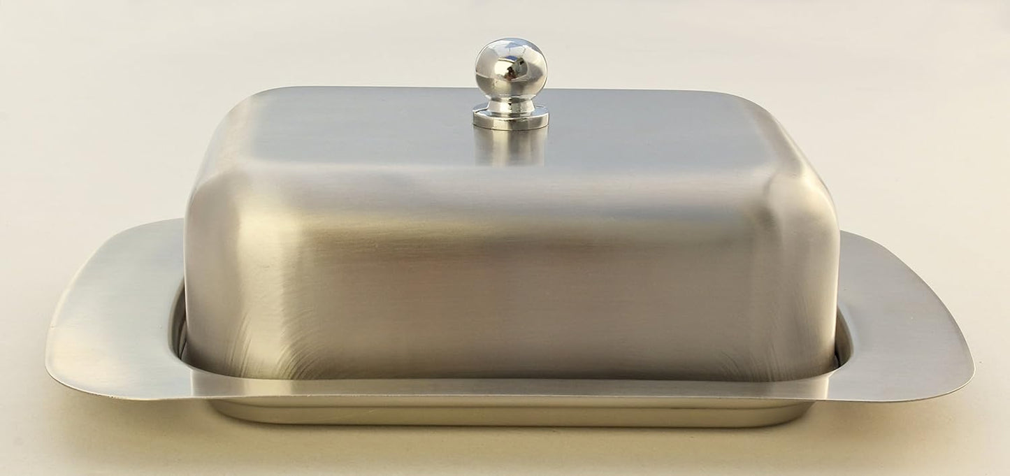 Stainless Steel Butter Dish with Lid 18.5x12.2x6cm Silver Butter Container for Kitchen Storage V1258-DP02-BOL-549