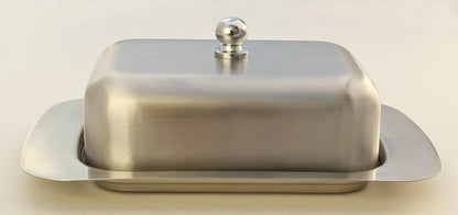 Stainless Steel Butter Dish with Lid 18.5x12.2x6cm Silver Butter Container for Kitchen Storage V1258-DP02-BOL-549