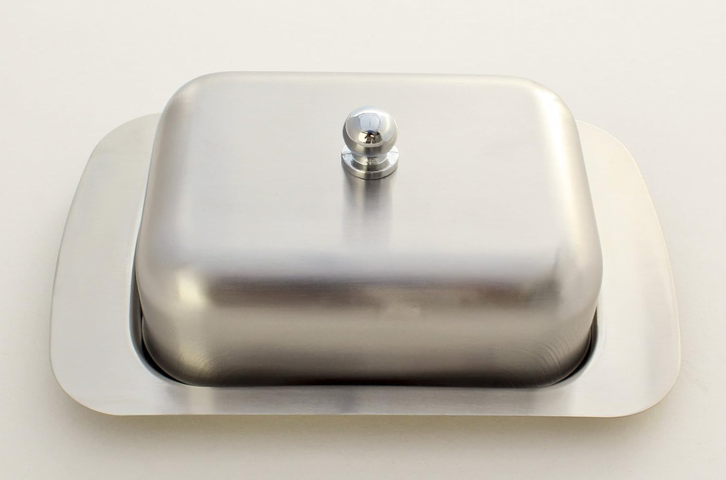 Stainless Steel Butter Dish with Lid 18.5x12.2x6cm Silver Butter Container for Kitchen Storage V1258-DP02-BOL-549