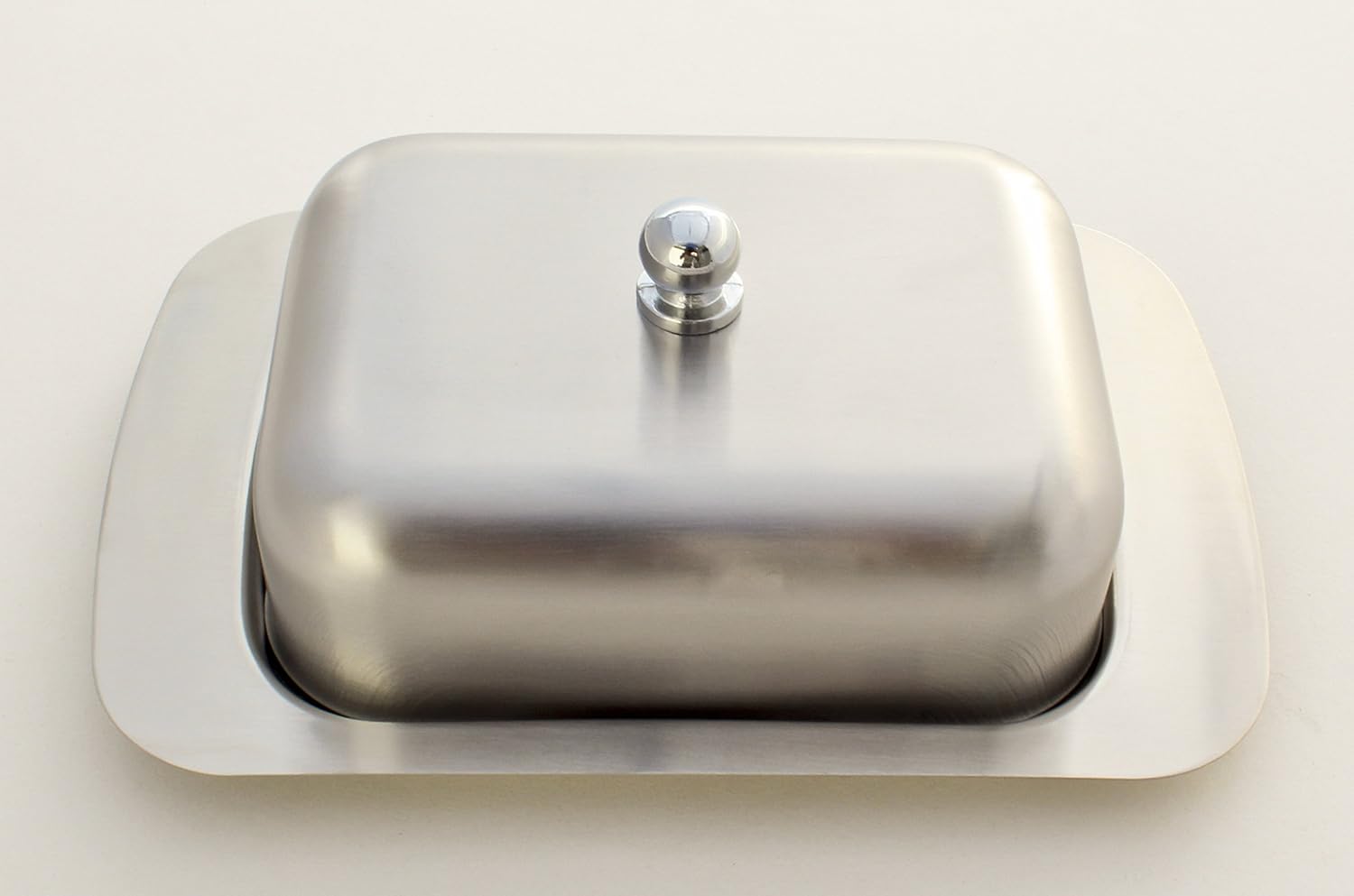 Stainless Steel Butter Dish with Lid 18.5x12.2x6cm Silver Butter Container for Kitchen Storage V1258-DP02-BOL-549