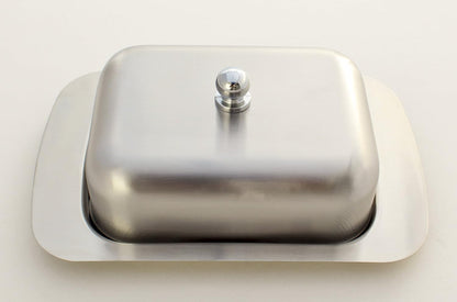 Stainless Steel Butter Dish with Lid 18.5x12.2x6cm Silver Butter Container for Kitchen Storage V1258-DP02-BOL-549
