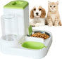 Automatic Pet Feeder 1 Piece Dog Cat Food Bowl Water Bowl Green V1258-DP02-BOL-554