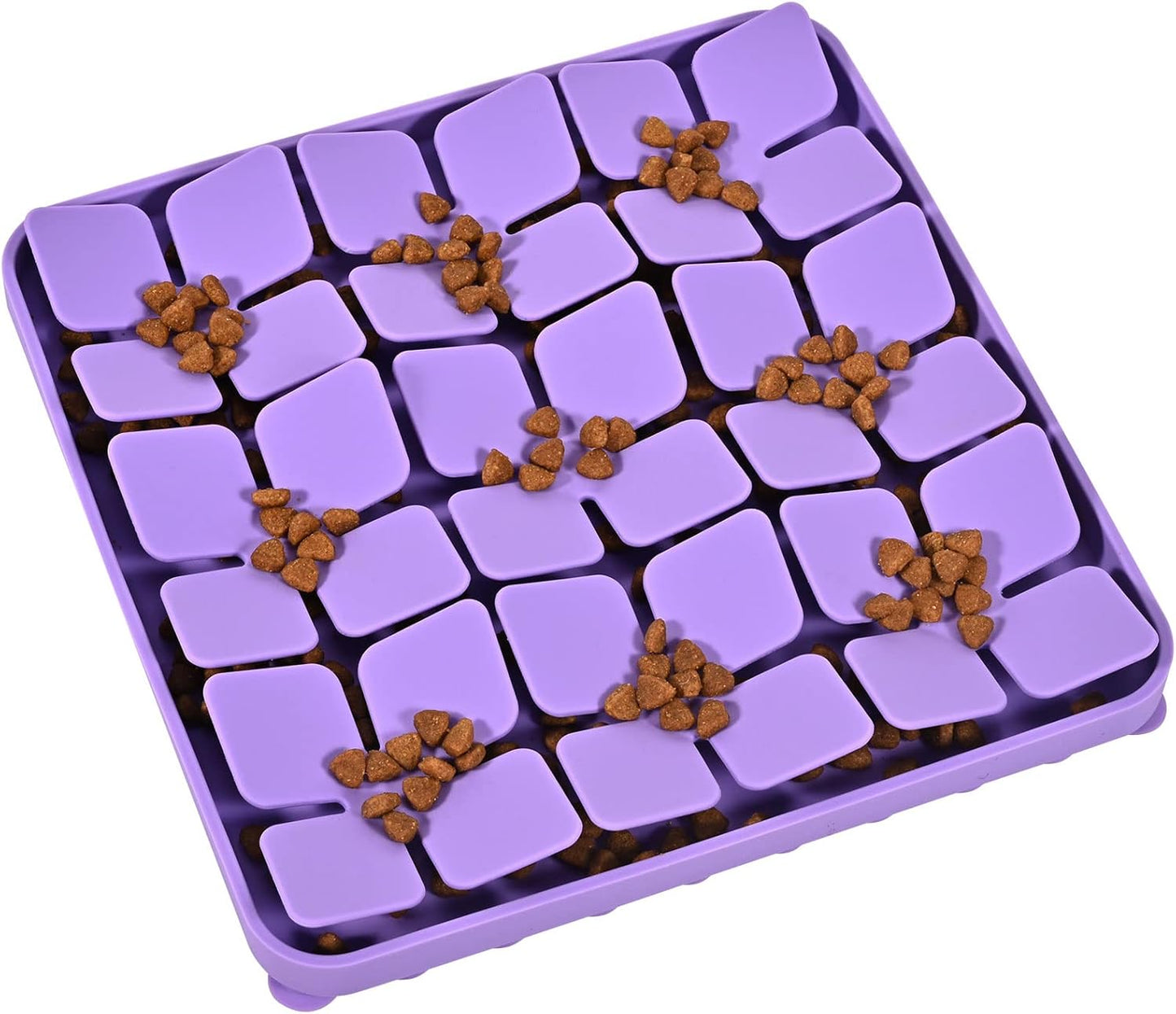 Slow Feeder Dog Cat Bowl 1 Piece Purple Interactive Pet Feeding Bowl V1258-DP02-BOL-556