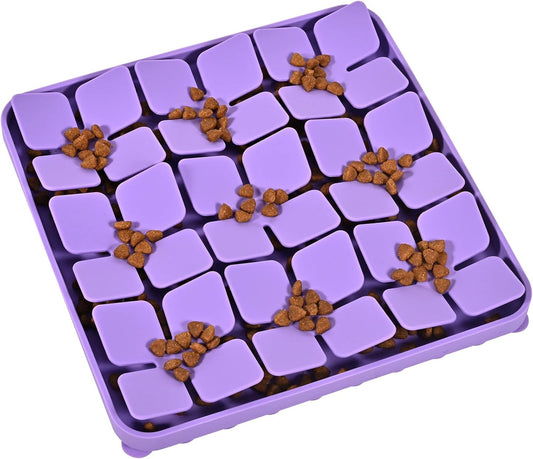 Slow Feeder Dog Cat Bowl 1 Piece Purple Interactive Pet Feeding Bowl V1258-DP02-BOL-556