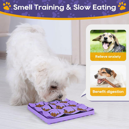 Slow Feeder Dog Cat Bowl 1 Piece Purple Interactive Pet Feeding Bowl V1258-DP02-BOL-556