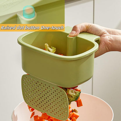 Green Multi-Functional Hanging Food Strainer for Sinks One Touch Release Screen Auto-Dump Kitchen Waste V1258-DP02-BOL-56