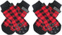 Dog Socks Size M Anti-Slip Pet Paw Protectors Red for Dogs V1258-DP02-BOL-562