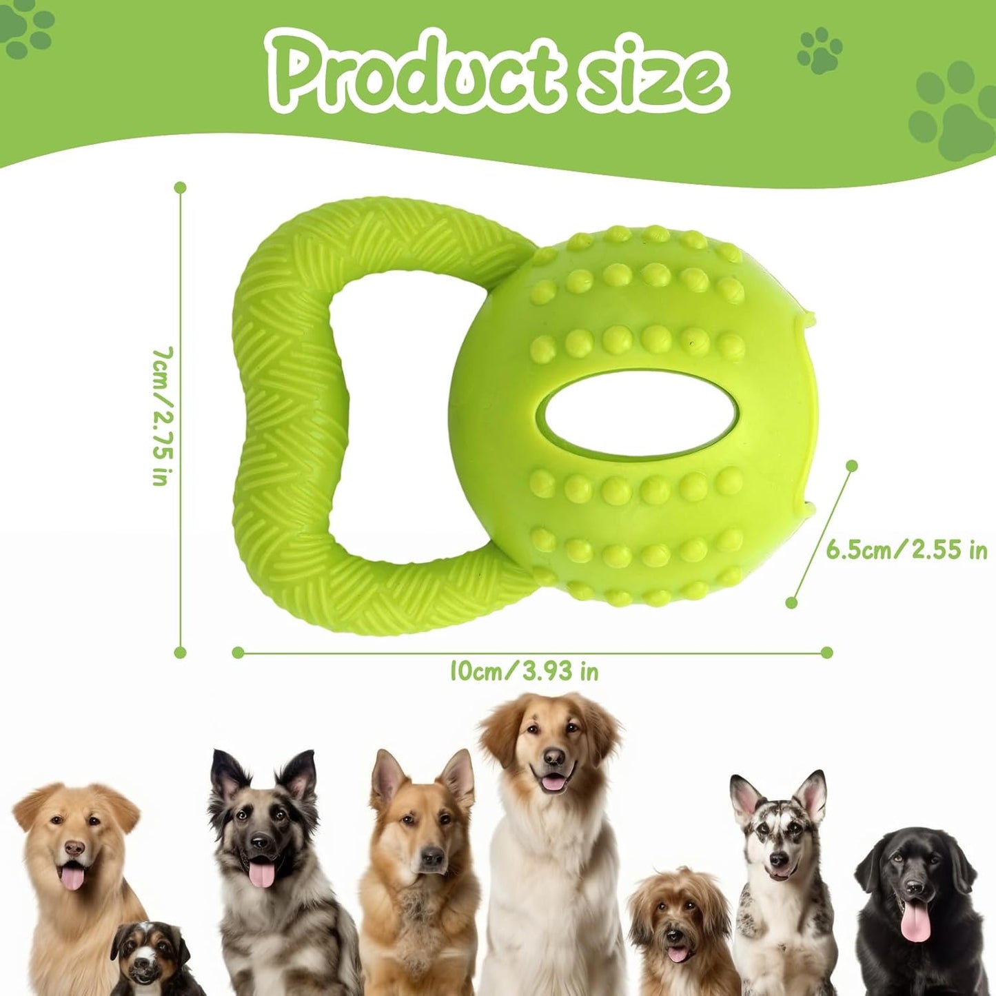 Interactive Chew Toy for Small Dogs Square Shaped Teeth Cleaning and Biting Plaything V1258-DP02-BOL-57