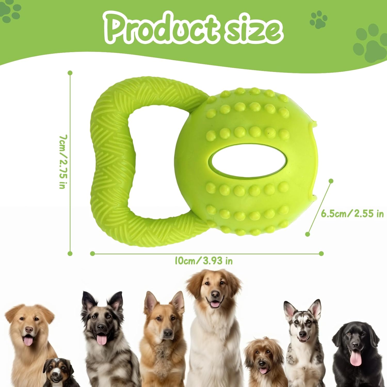 Interactive Chew Toy for Small Dogs Square Shaped Teeth Cleaning and Biting Plaything V1258-DP02-BOL-57