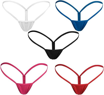 Women's XXL Thong Underwear 5 Pack Narrow Waistband V1258-DP02-BOL-573