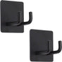 2 Pack Black Stainless Steel Non-Slip Self-Adhesive Bathroom Towel Holders V1258-DP02-BOL-578