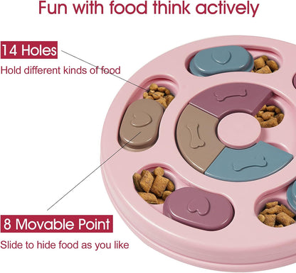 Dog Puzzle Game - Interactive Dog Twister Toy for Intelligence Training - Pink V1258-DP02-BOL-580