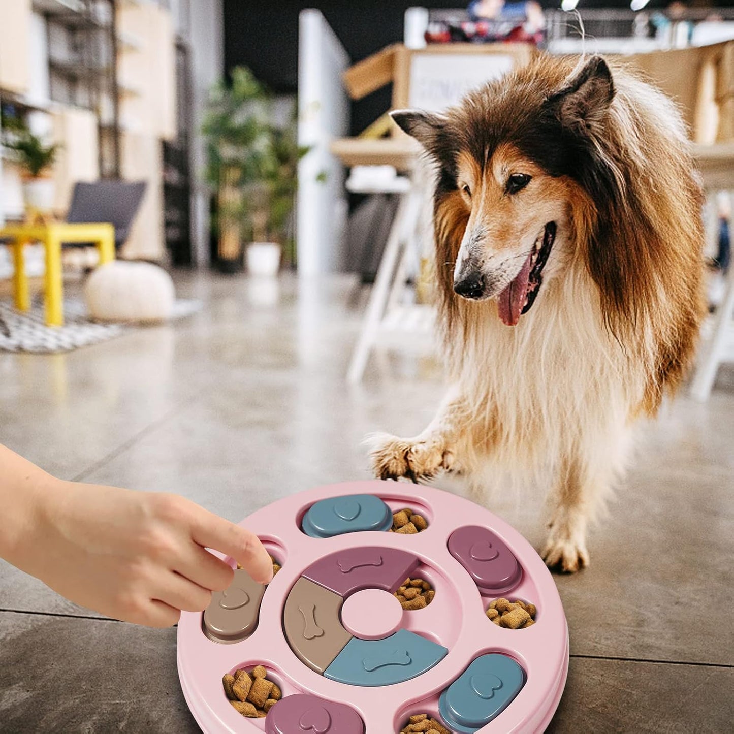 Dog Puzzle Game - Interactive Dog Twister Toy for Intelligence Training - Pink V1258-DP02-BOL-580