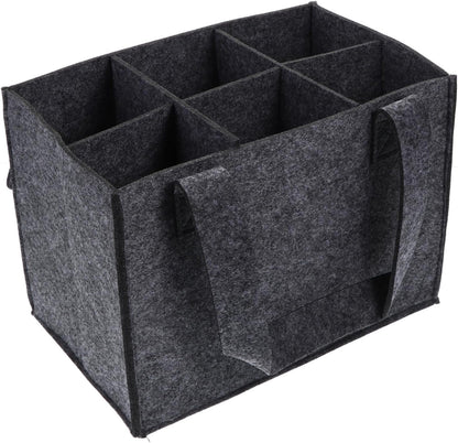 6 Bottle Wine Rack - Dark Grey - Storage Organizer for Bottles V1258-DP02-BOL-583