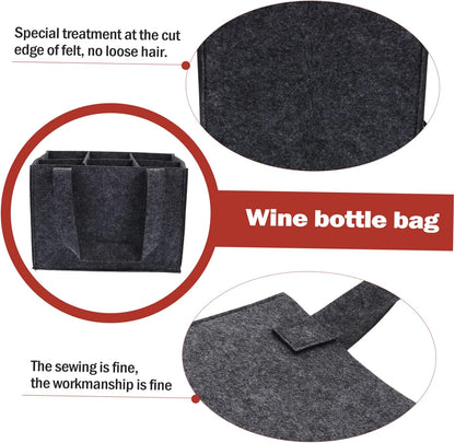 6 Bottle Wine Rack - Dark Grey - Storage Organizer for Bottles V1258-DP02-BOL-583