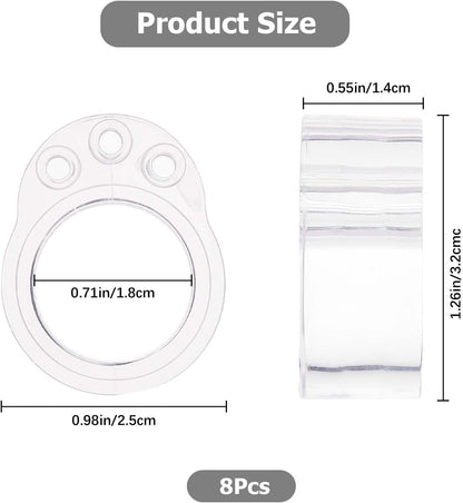 8 Pack Door Stoppers Indoor Wall Protectors Transparent Door Stop Guards V1258-DP02-BOL-584