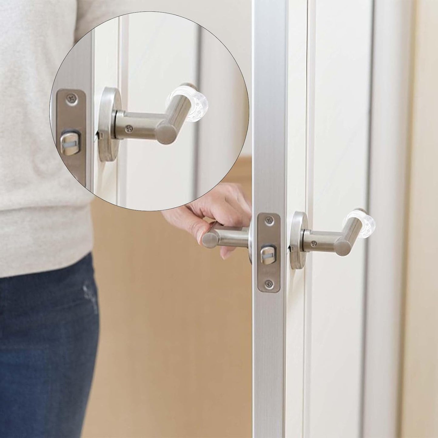 8 Pack Door Stoppers Indoor Wall Protectors Transparent Door Stop Guards V1258-DP02-BOL-584