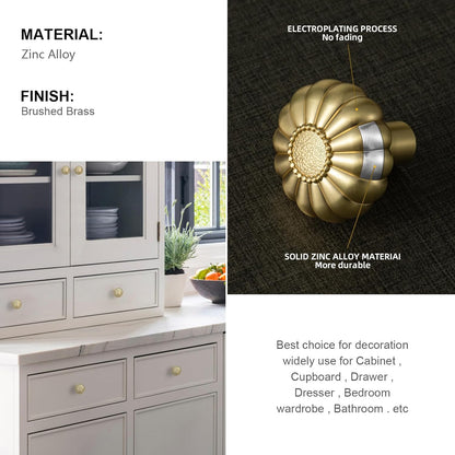 2 Pack 30mm Gold Cabinet Door Knobs Drawer Handles V1258-DP02-BOL-585