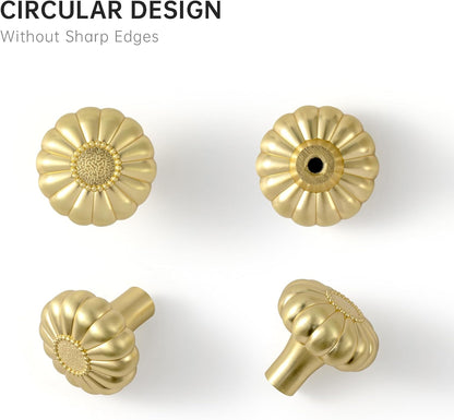 2 Pack 30mm Gold Cabinet Door Knobs Drawer Handles V1258-DP02-BOL-585