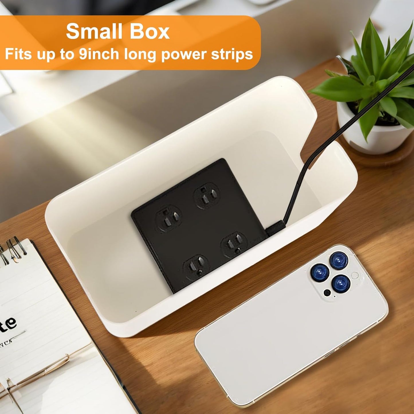 1 Piece Cable Organizer Box White Multifunctional Cable Management Solution V1258-DP02-BOL-587