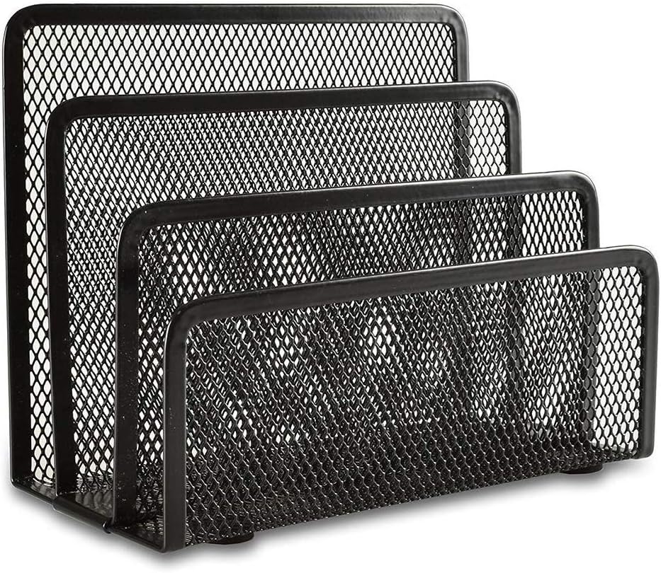 Black Metal Organizer Bins for Bookkeeper - 1 Piece Storage Solution V1258-DP02-BOL-595