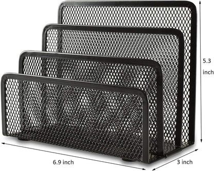 Black Metal Organizer Bins for Bookkeeper - 1 Piece Storage Solution V1258-DP02-BOL-595