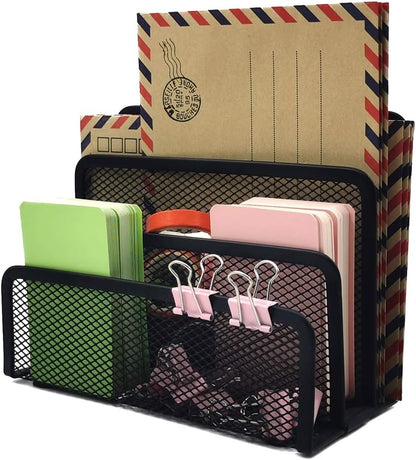 Black Metal Organizer Bins for Bookkeeper - 1 Piece Storage Solution V1258-DP02-BOL-595