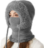 Women's 3-in-1 Beanie with Neck Protection One Size Grey V1258-DP02-BOL-596