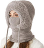 3-in-1 Women's Beanie Hat with Neck Warmer One Size Khaki V1258-DP02-BOL-597