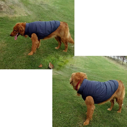 Winter Dog Coat Marine Blue Size L - Warm Pet Clothing for Cold Weather V1258-DP02-BOL-600