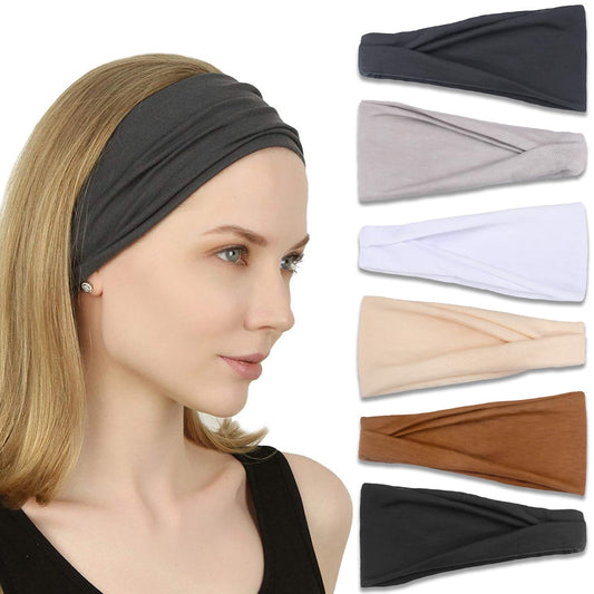 6 Pack Sports Hair Bands for Women Breathable Headbands Diadem Hair Accessories V1258-DP02-BOL-602