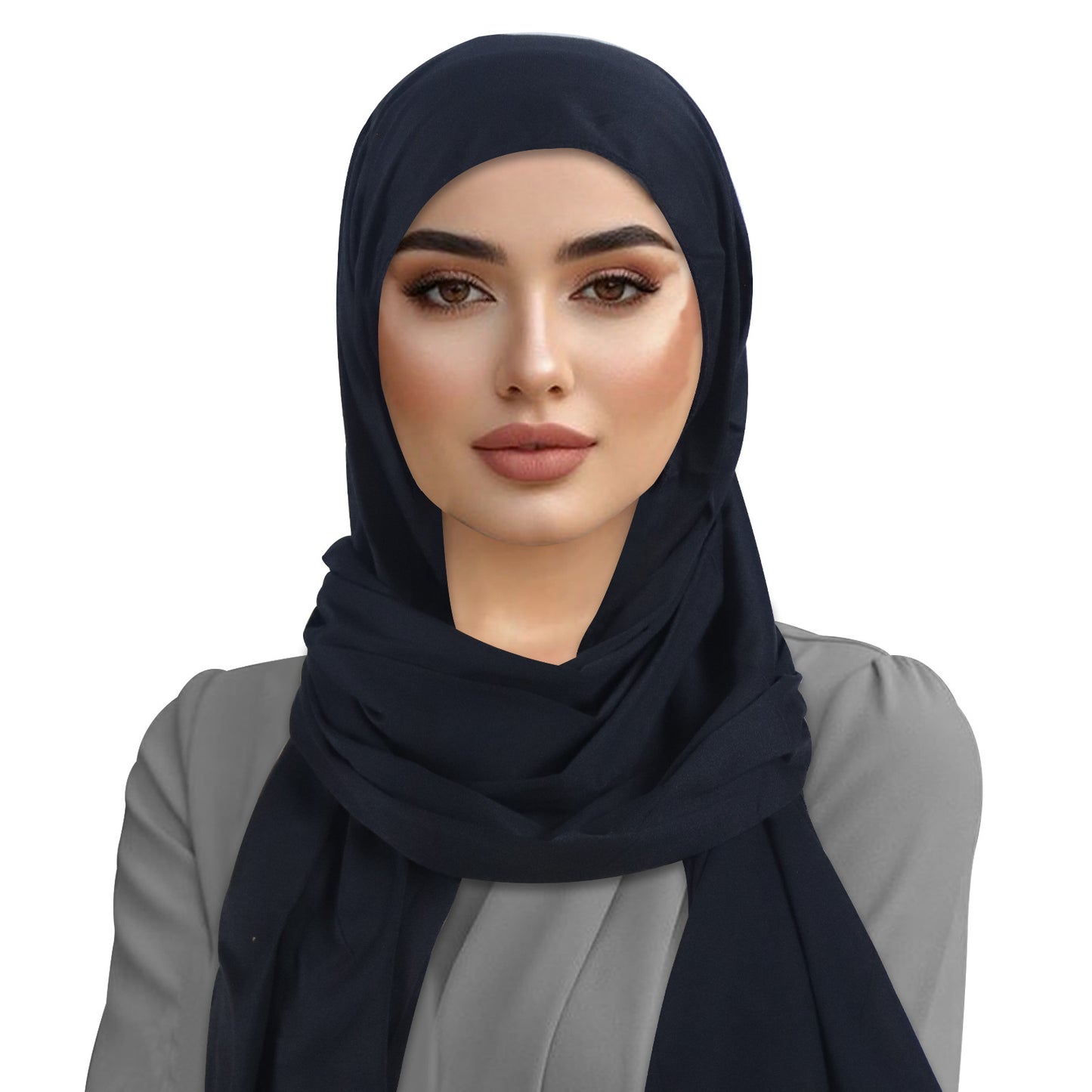 Women's Cotton Headscarf Head Cover Tulband Hat - Black - 1 Piece V1258-DP02-BOL-606