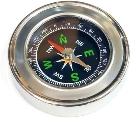 60mm Diameter Magnetic Compass Small Stainless Steel for School Activities Camping Physics Lab Experiments V1258-DP02-BOL-61
