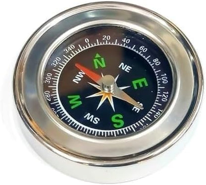 60mm Diameter Magnetic Compass Small Stainless Steel for School Activities Camping Physics Lab Experiments V1258-DP02-BOL-61