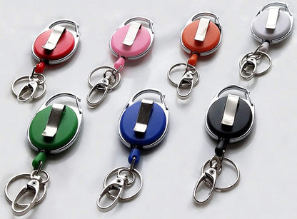 7 Pack Telescopic Keychain ID Lanyard Holder for Keys and ID Cards V1258-DP02-BOL-618