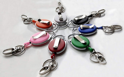 7 Pack Telescopic Keychain ID Lanyard Holder for Keys and ID Cards V1258-DP02-BOL-618