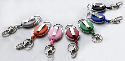 7 Pack Telescopic Keychain ID Lanyard Holder for Keys and ID Cards V1258-DP02-BOL-618