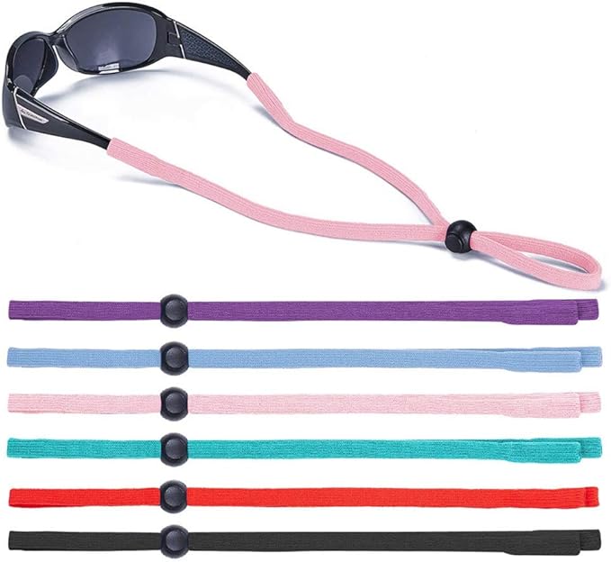 Adjustable Lightweight 6-Pack Eyewear Retainers Sports Sunglass Straps Holder V1258-DP02-BOL-619