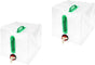 2 Pack Foldable Water Kettle with Tap Portable Food Grade BPA Free for Camping Hiking Emergency Use V1258-DP02-BOL-62
