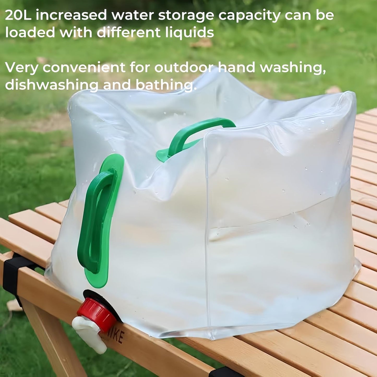 2 Pack Foldable Water Kettle with Tap Portable Food Grade BPA Free for Camping Hiking Emergency Use V1258-DP02-BOL-62