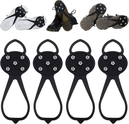 Anti-Slip Spikes Crampons with 5 Steel Teeth 2 Pairs for Traction on Ice and Snow V1258-DP02-BOL-620