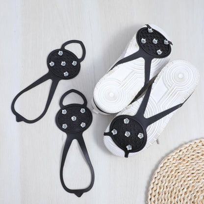 Anti-Slip Spikes Crampons with 5 Steel Teeth 2 Pairs for Traction on Ice and Snow V1258-DP02-BOL-620