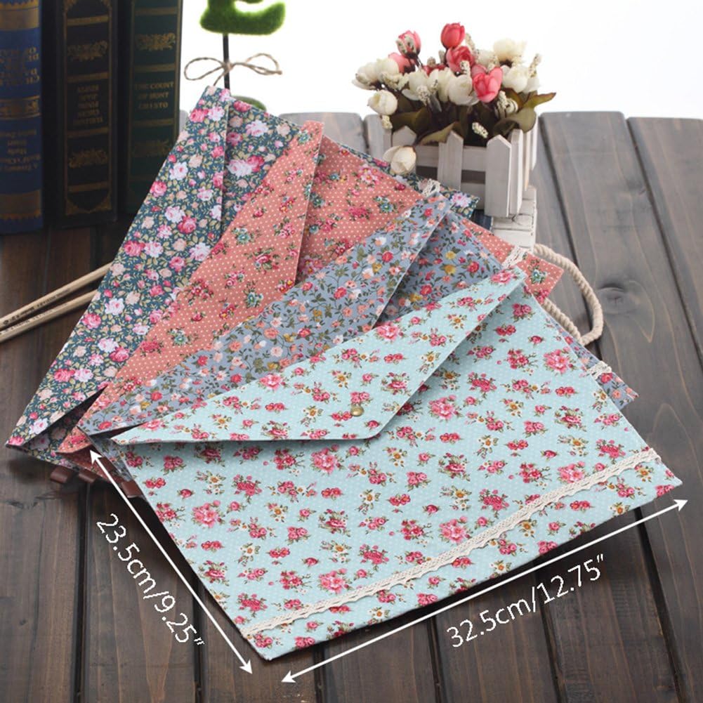 Colored Flower Envelopes 32.5cm x 23.5cm Pack of 4 V1258-DP02-BOL-626