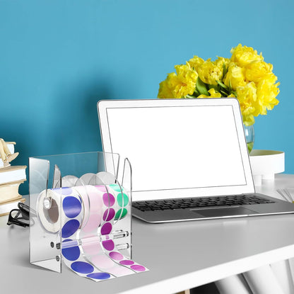 Adjustable Label Dispenser with 4 Rolls Transparent Design V1258-DP02-BOL-627